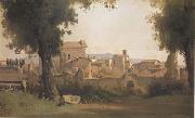 Jean Baptiste Camille  Corot Vue des Jardins Farnese a Rome (mk11) Germany oil painting reproduction